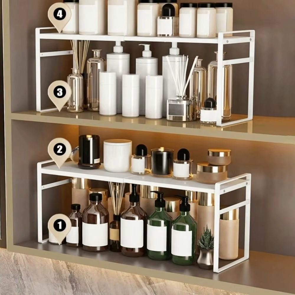 Étagère de rangement rétractable en fer