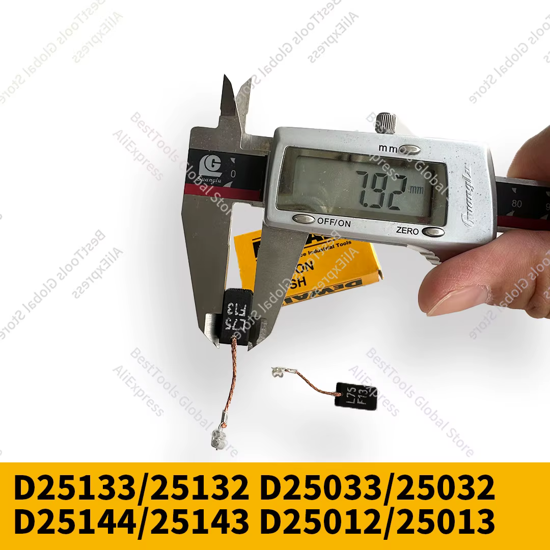 Dewalt – brosse en carbone N418049 pour D25133 D25132 D25033 D25032 D25144 D25143 D25012 D25013 D25260
