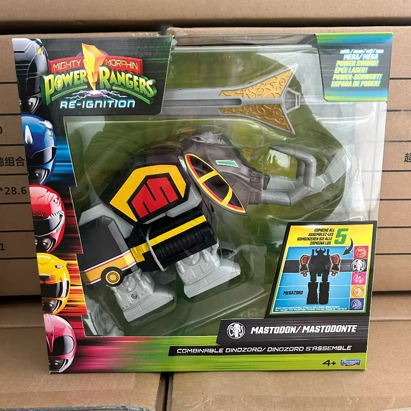 Jouets pour enfants Playmates Mighty Morphin Power Rangers Re-Ignition Dinozord Tiger Triceratops Pterodactyl Combinable