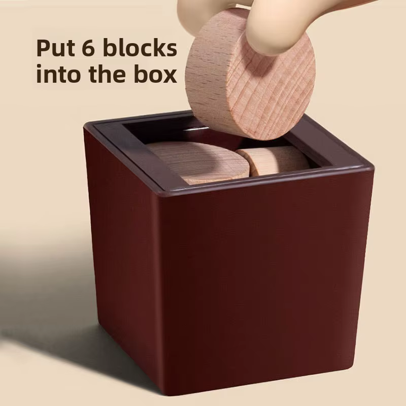 Boîte magique intellectuelle en bois créative transfrontalière | Défi des blocs de construction 6 pièces | Jeu de