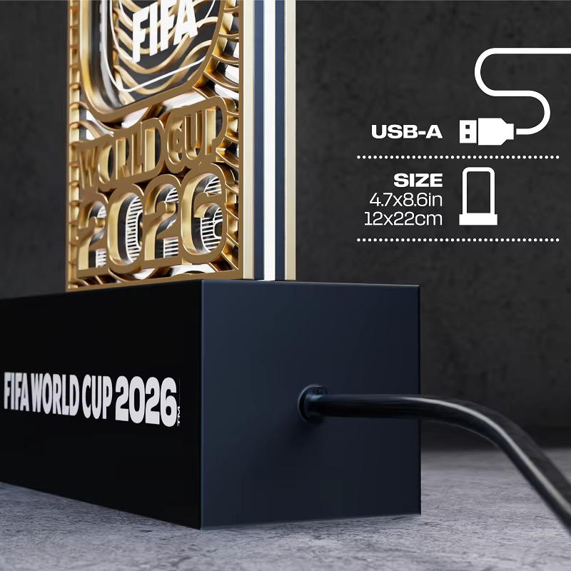 Lampe de chevet LED Coupe du Monde FIFA 2026 en bois