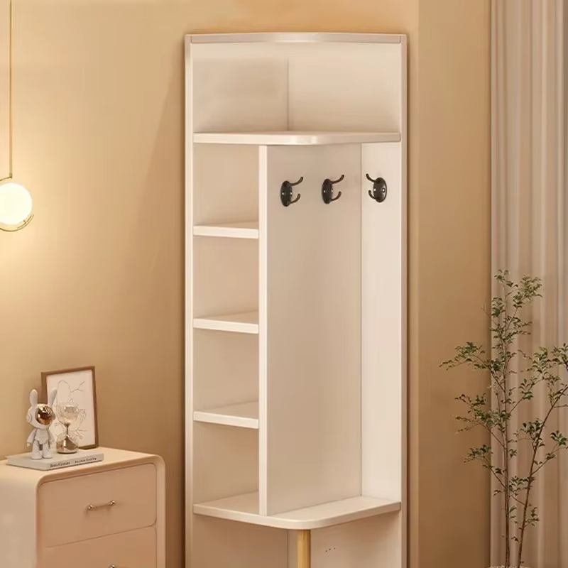 Armoire de rangement d'angle pour la maison, meuble simple pour entrée, porte-manteau, vitrine d'angle murale, bibliothèque sur pied, meuble de chambre