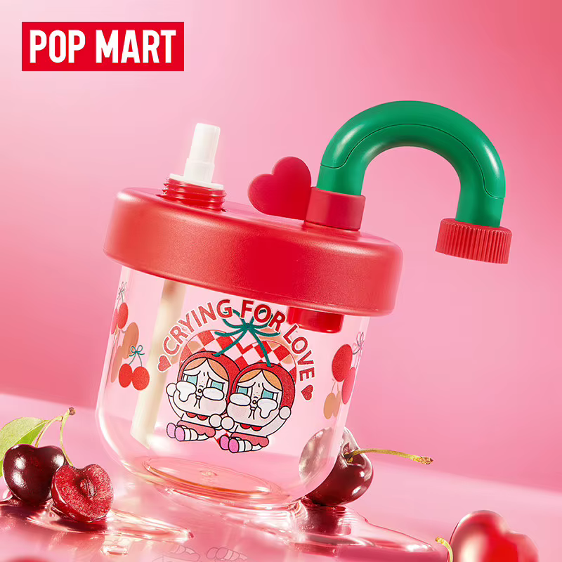 Authentique POPMART CRYBABY Série Crying for Love Gobelet à paille Boîte mystère Figurine de collection Ambitus