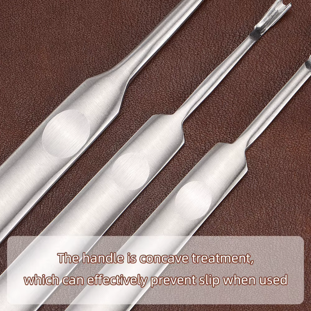 Ensemble d'outils de fente pour artisanat du cuir en acier inoxydable de qualité supérieure