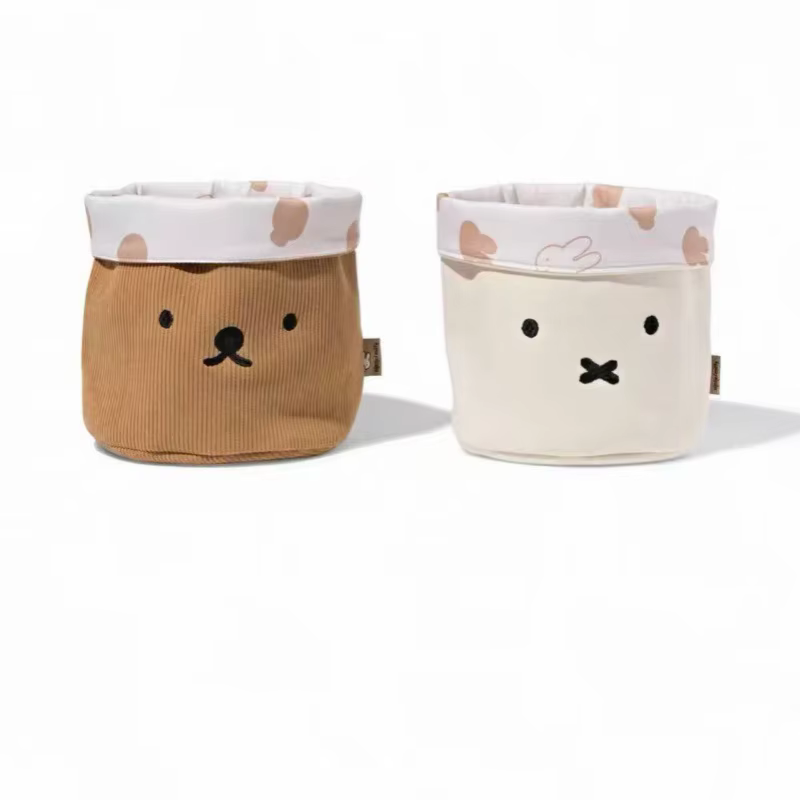 Poubelle de rangement en velours côtelé série Miffy