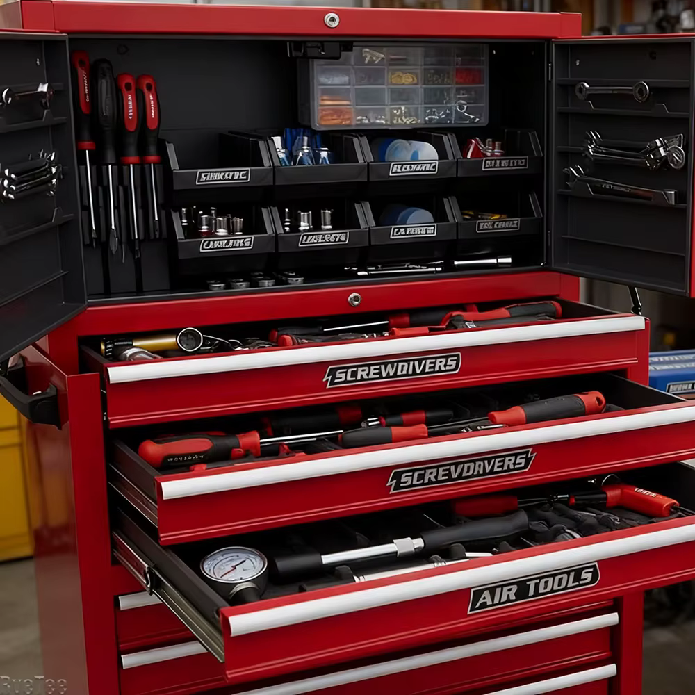 Paquet de 12 étiquettes de boîte à outils magnétiques