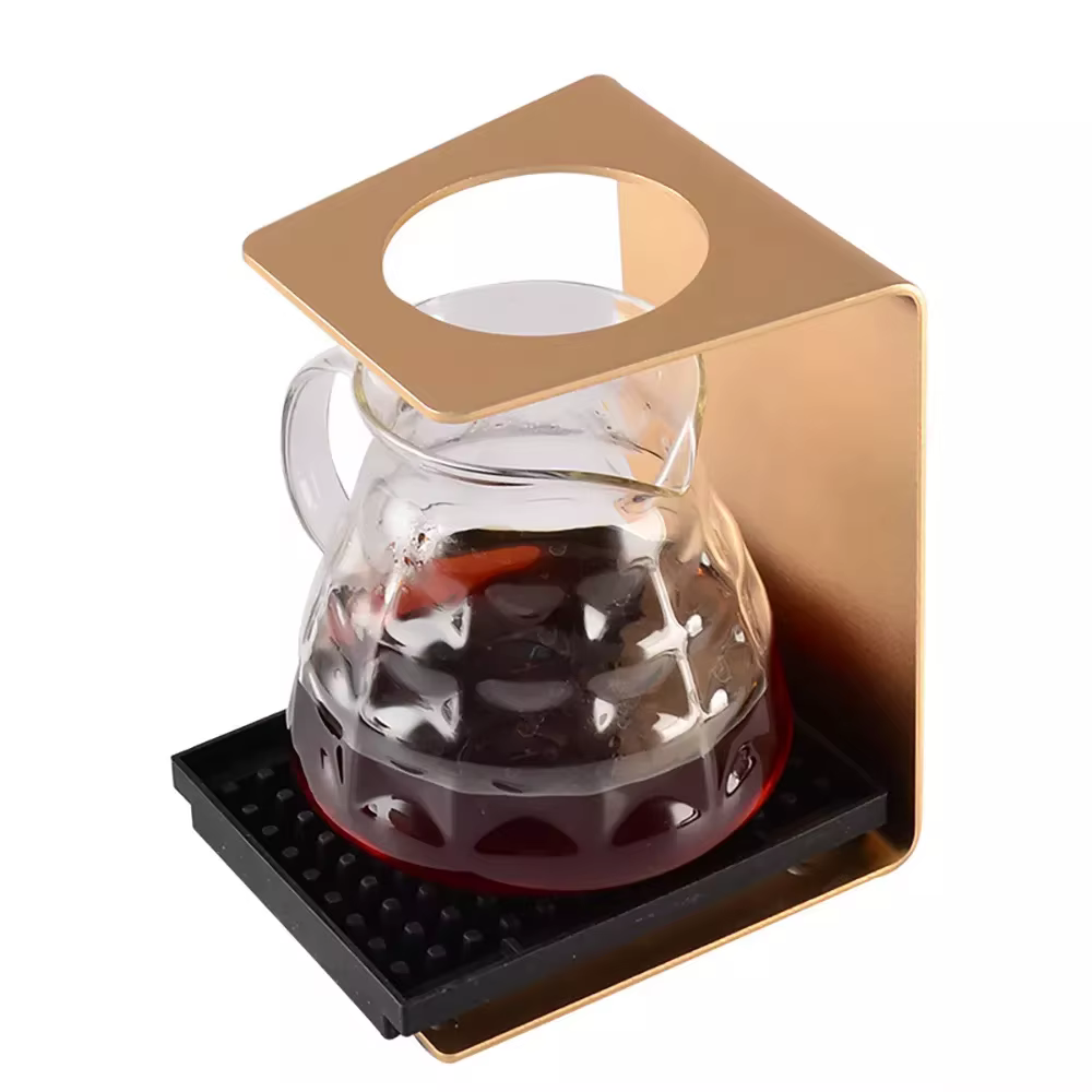 Porte-gobelet de filtre à café brassé à la main avec tampon