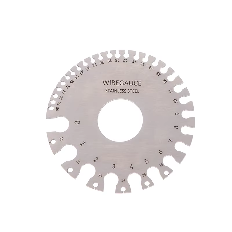 Nouveau jauge de mesure de diamètre de fil rond 0-36 AWG SWG en acier inoxydable pour inspection de soudure