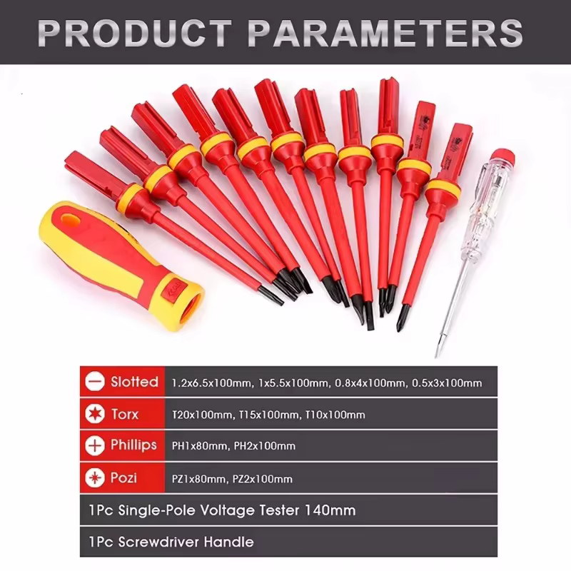 Kit de tournevis isolés pour électricien