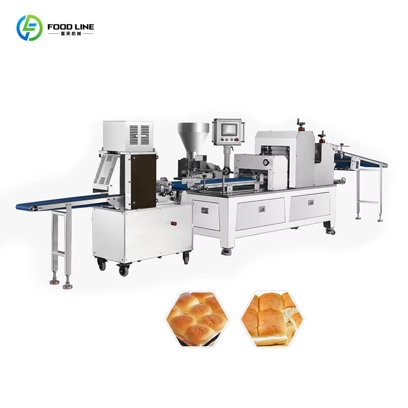 Ligne de production de croissants, équipement de boulangerie pour la pâte à croissants, machine à rouler le pain, ligne de découpe