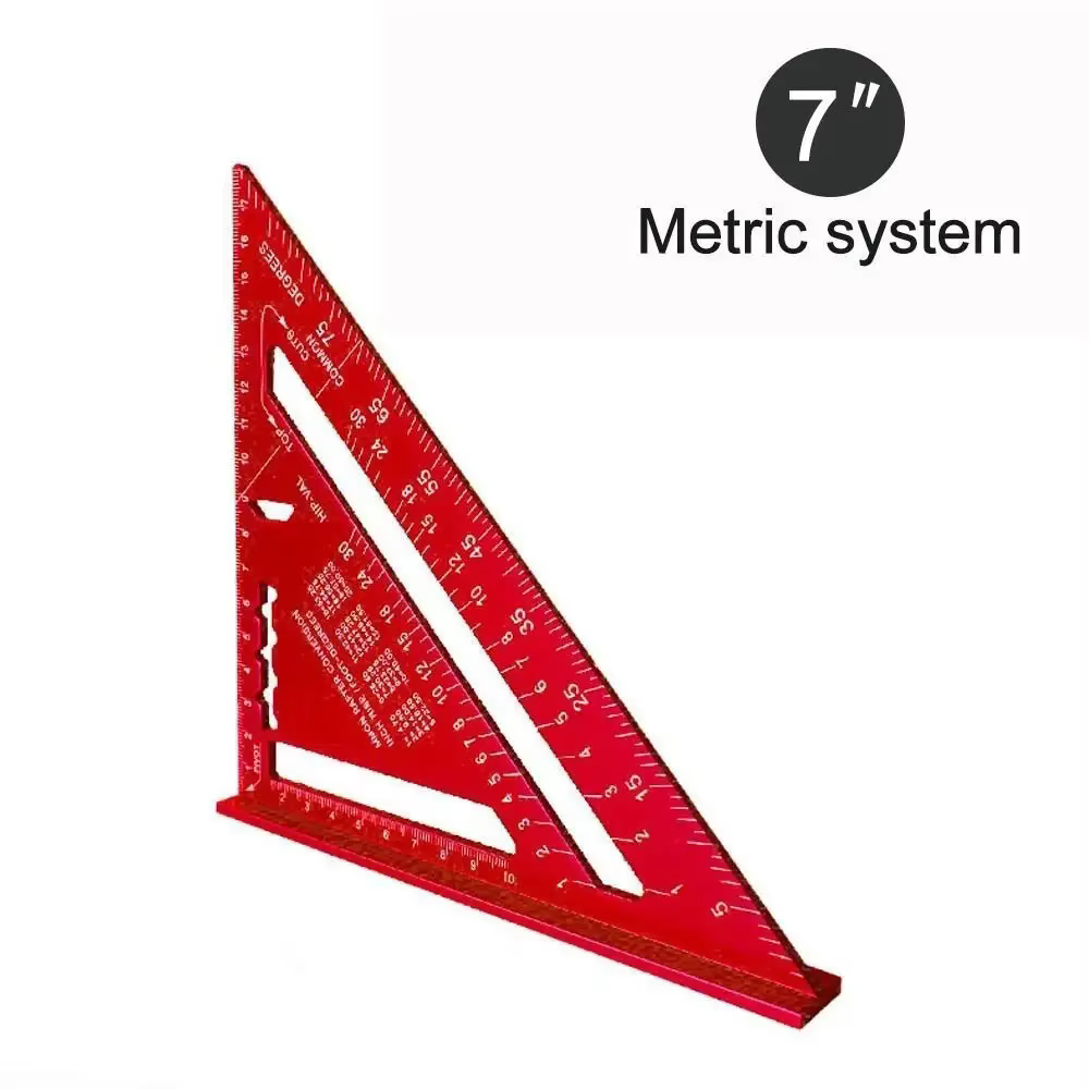 Règle triangulaire de 7 pouces en alliage d'aluminium avec échelle