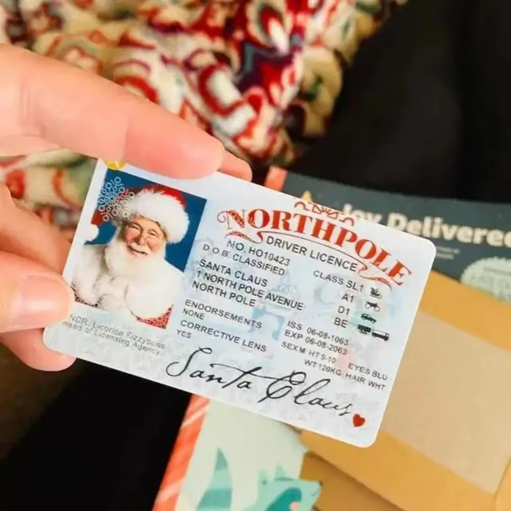 1 ~ 10 cartes Licence volante du père noël