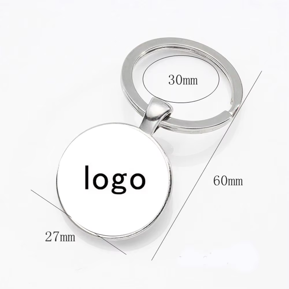 Porte-clés avec Logo personnalisé, personnalisation du Logo de l'entreprise, Photo couleur noir et blanc, personnalisation privée