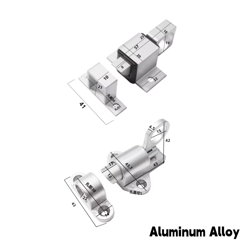 Loquets à fermeture automatique en alliage d'aluminium