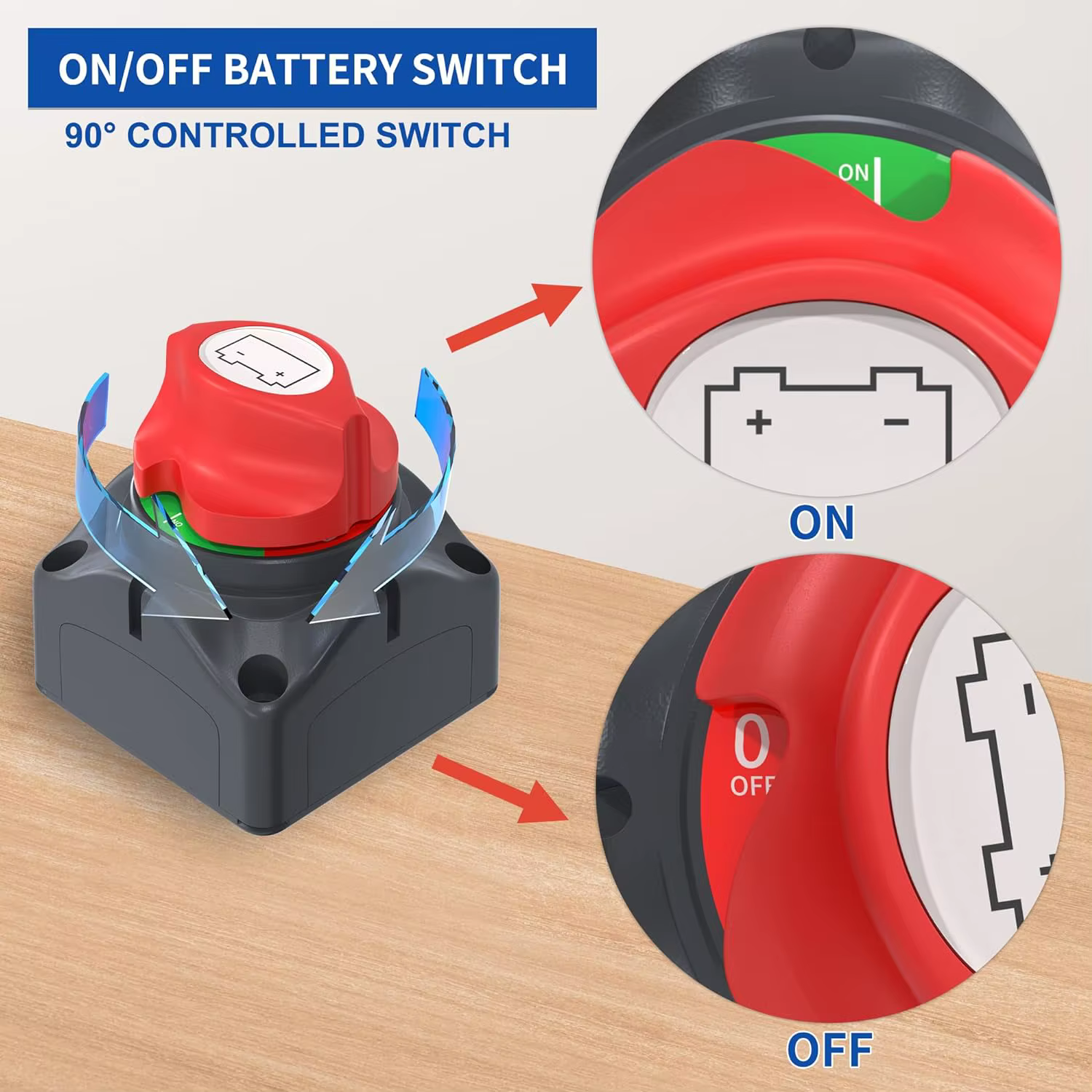 DaierTek-Joli de déconnexion de batterie en cuivre