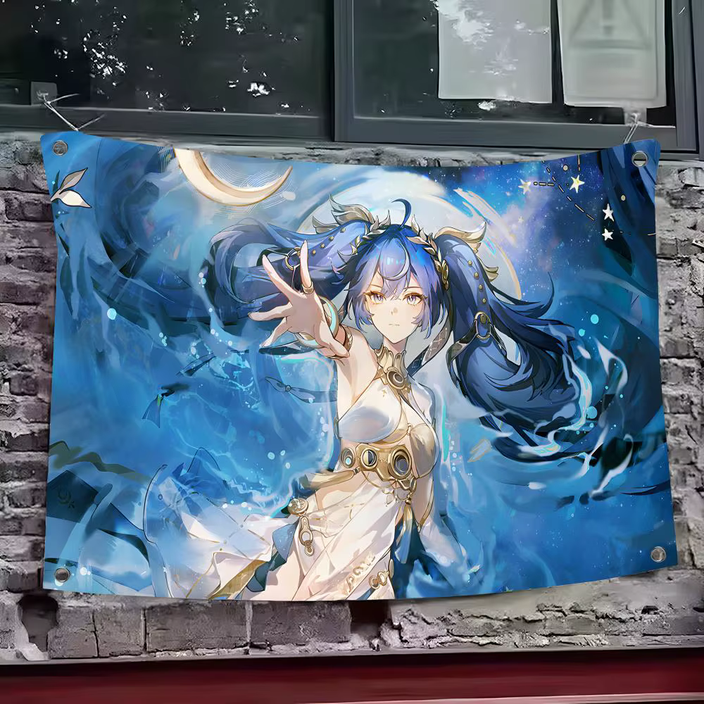 Wuthering Waves Iuno Flags – bannière artistique murale personnalisée