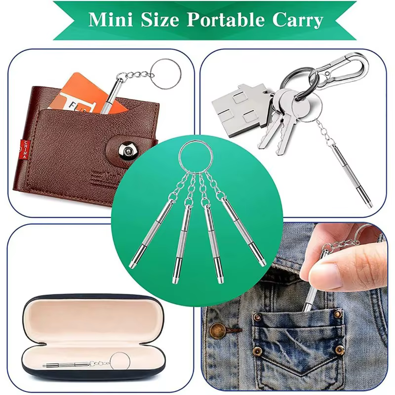 Mini tournevis 3 en 1, lunettes multifonctions portables