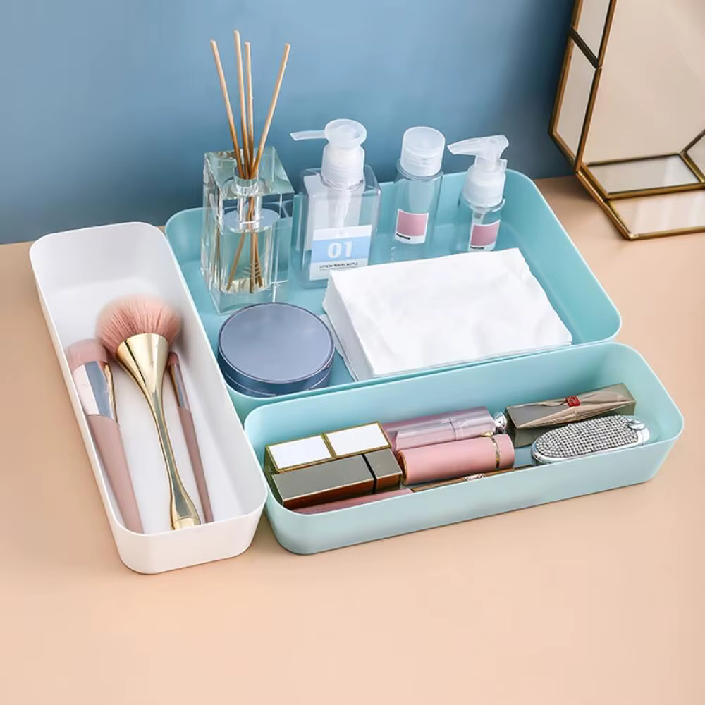 Boîte de rangement en plastique avec diviseurs pour tiroirs