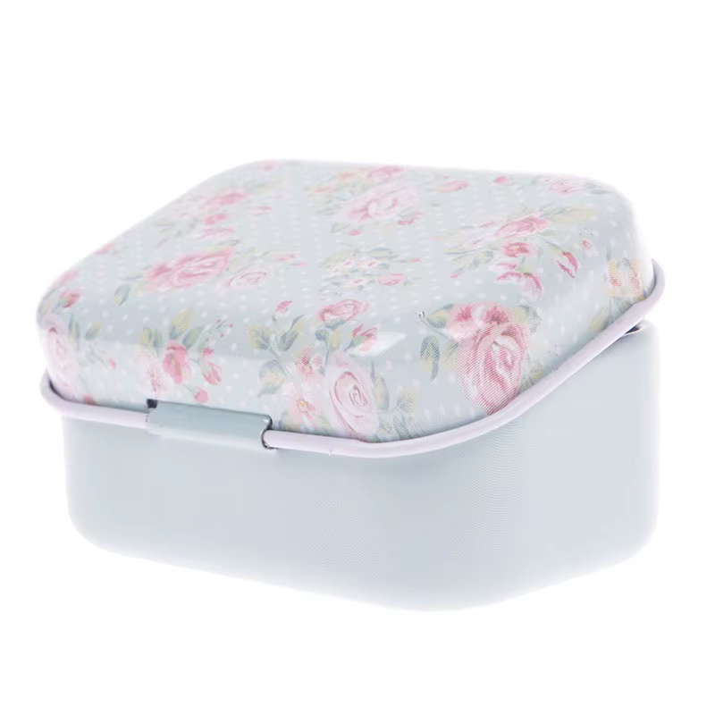 Boîte de rangement en métal pratique rétro-boîte
