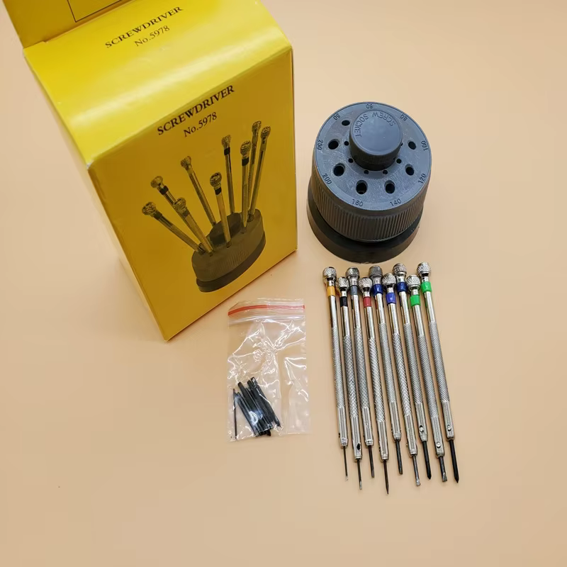 Jeu de tournevis 9 pièces pour la réparation de montres