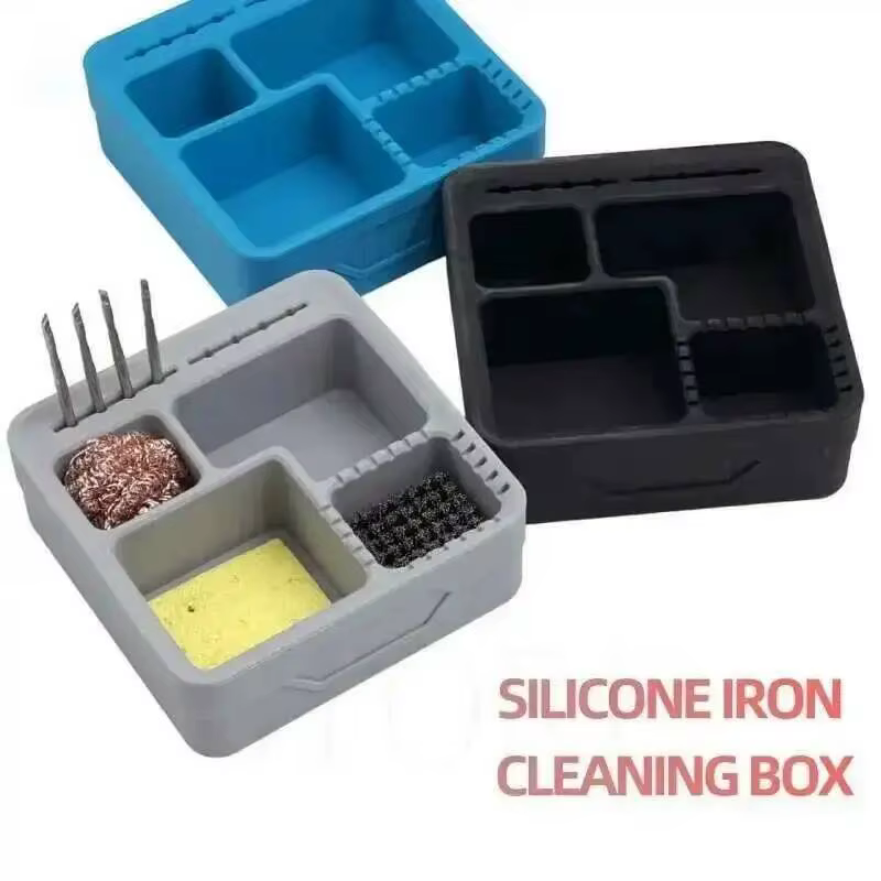 Boîte de nettoyage de scories en fer à souder en Silicone