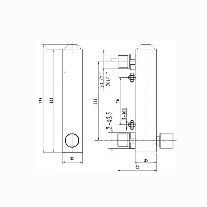 Débitmètre d'air de débitmètre de gaz de PMMA avec la LZM-15T de soupape de commande Les gammes m3/h LPM 1/2 "mâle de BSP/1/4" femelle de BSP