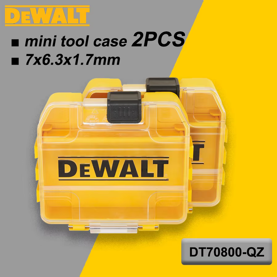 DEWALT Original Mini boîtier robuste boîte à outils en vrac 2 pièces 7x6.3x1.7mm DT70800-QZ