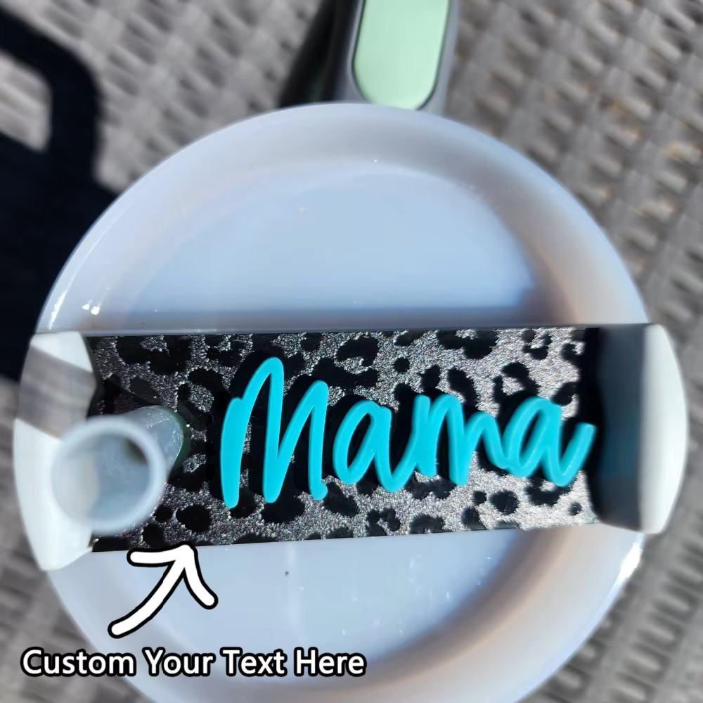 Tasse en verre personnalisée avec plaque nominative | Couvercle de tasse en verre avec plaque nominative personnalisée | Plaque signalétique | Plaque signalétique Stanley | Cadeau pour lui