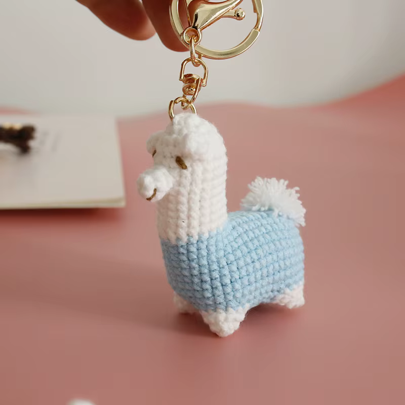 Porte-clés mouton au crochet