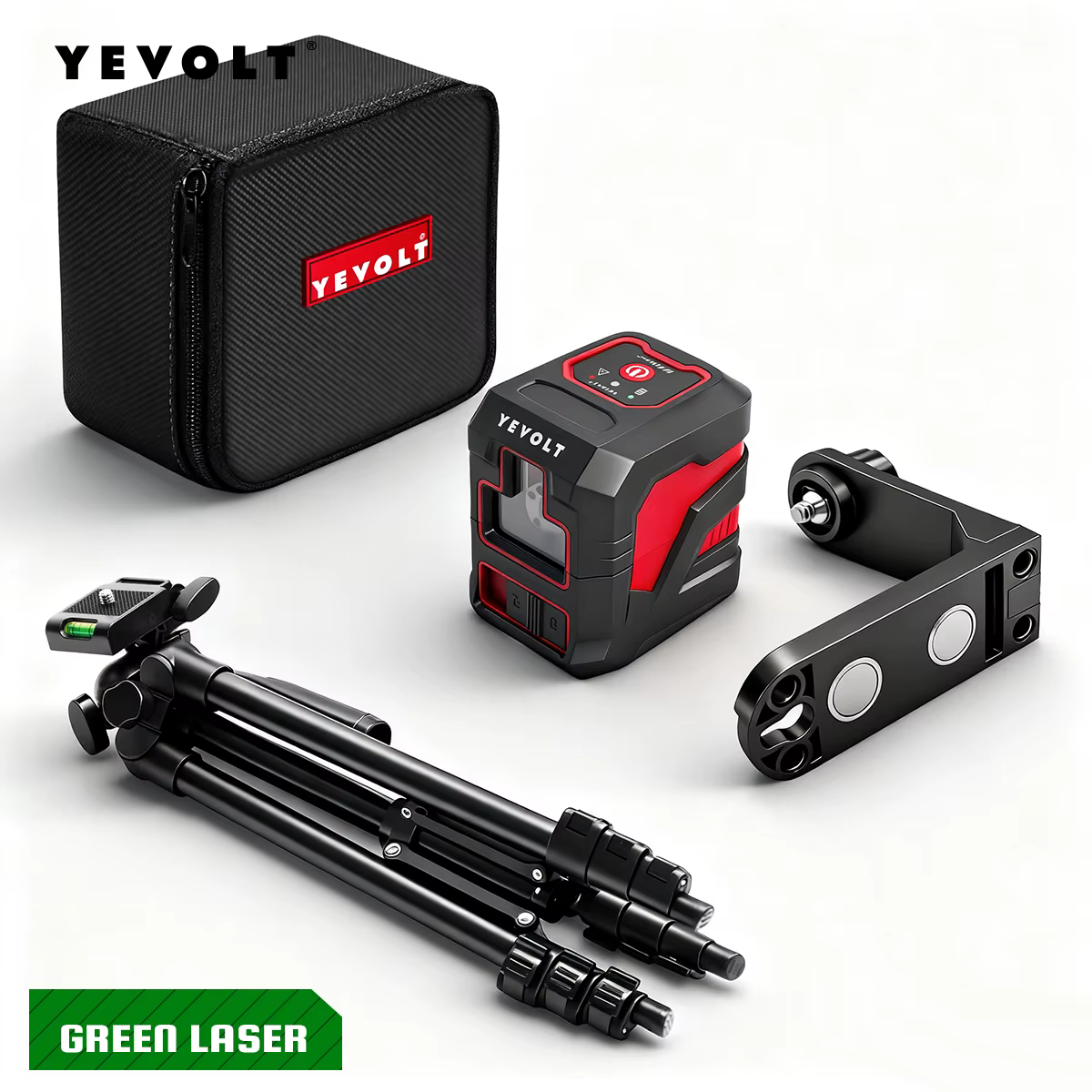 YEVOLT niveau Laser auto-nivelant 25m croix vert ligne niveleur outils de mesure pour carrelage de sol