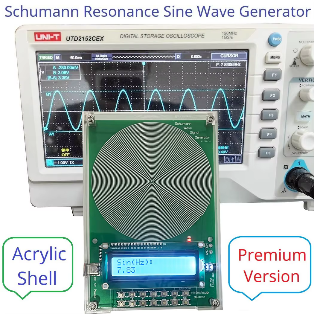 Générateur de résonance d'ondes Schumann 7.83Hz, résonateur Audio d'impulsion à fréquence ultra basse, Interface type-c 0.01Hz ~ 100000 Hz réglable