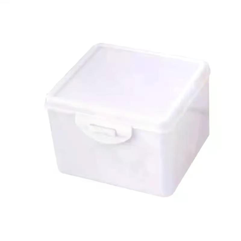 Boîte de rangement de bureau blanche et transparente