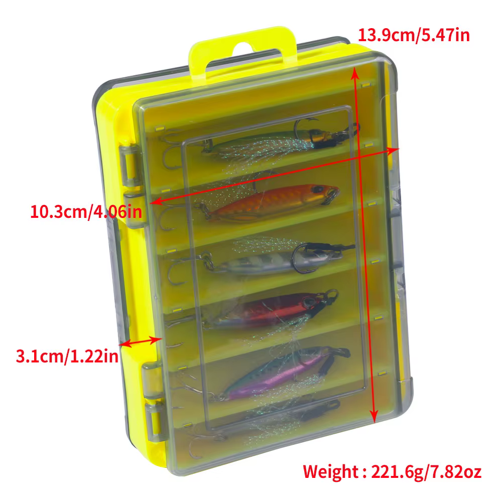 12/pcs/boîte Kit de leurres de pêche méné avec boîte ensemble d'appâts artificiels