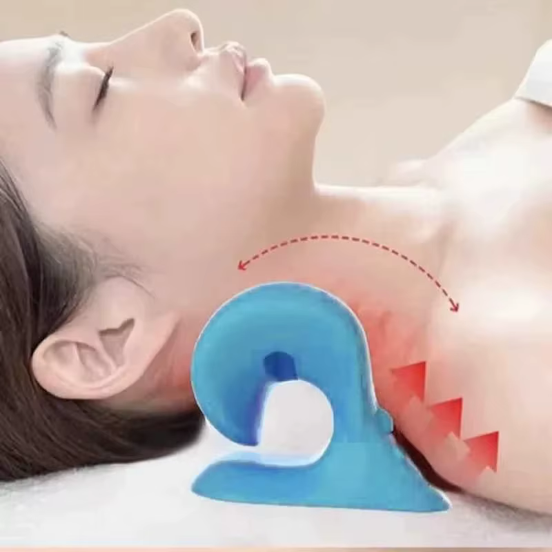 Oreiller de massage cervical pour usage domestique, pression des doigts par gravité portable, correction du cou, protection cervicale et aide au sommeil