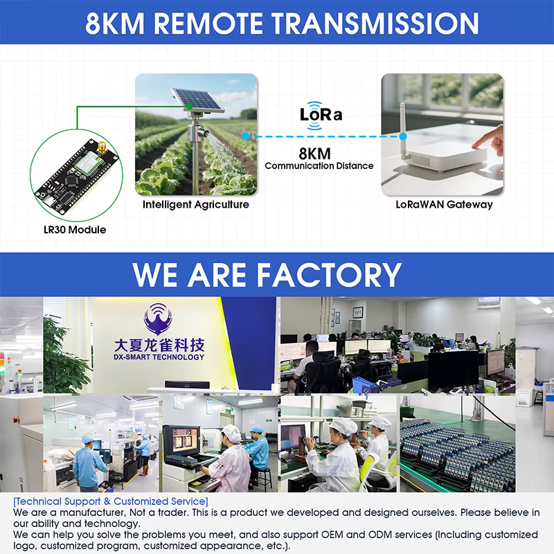 LR30 8KM longue portée 430 ~ 470MHz Module récepteur émetteur-récepteur LoRa 22dBm puce SX1262 pour contrôle sans fil