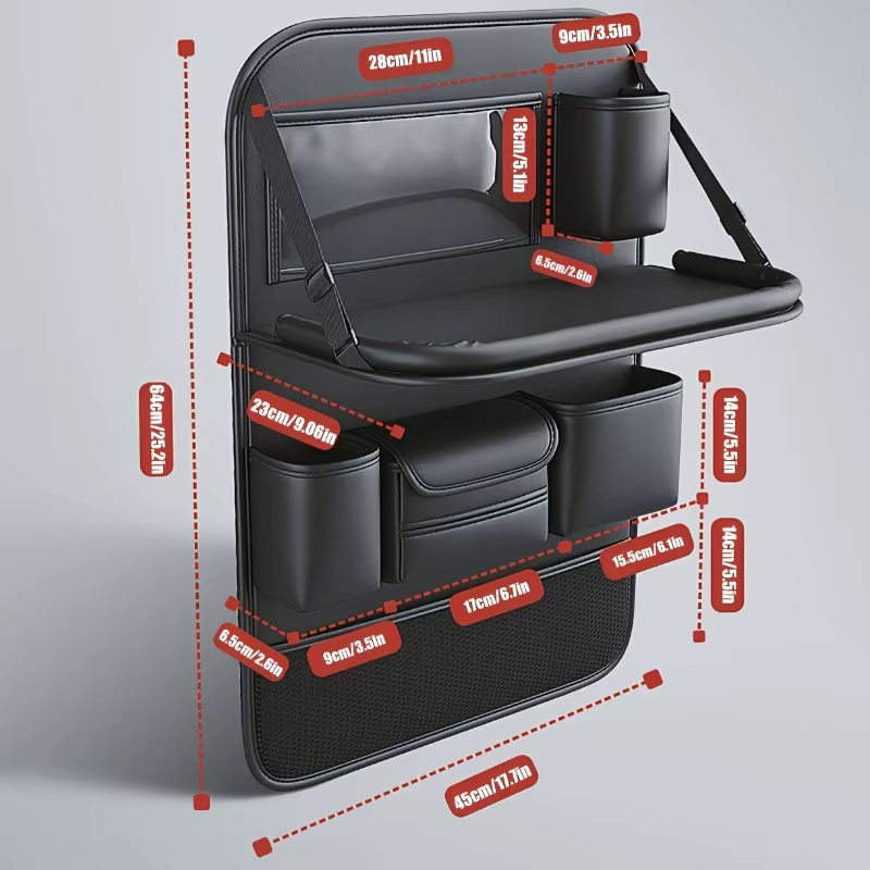 Boîte de rangement pour dossier de siège de voiture