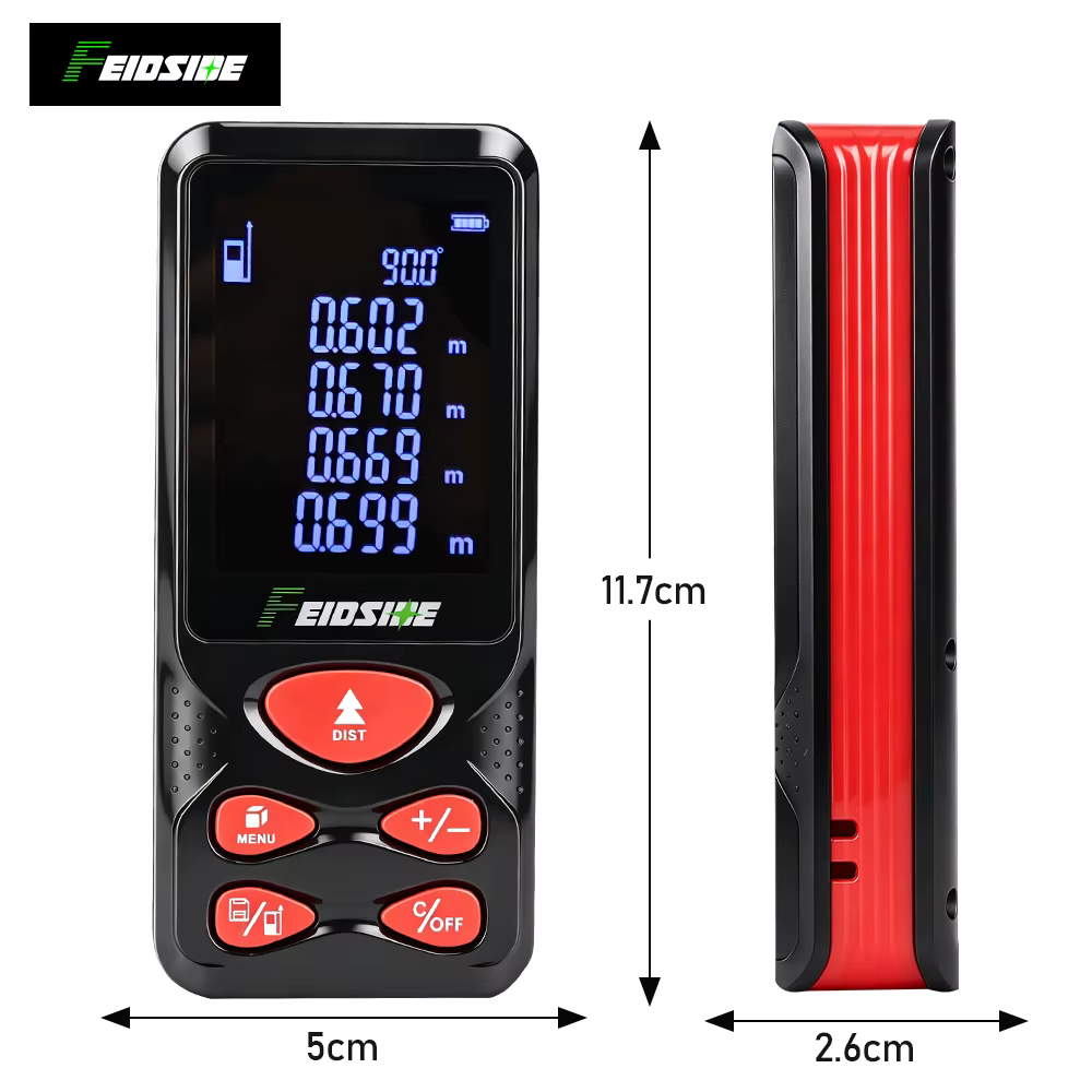 Télémètre laser rouge FEIDISDE 80M/120M avec fonction de mesure d'angle