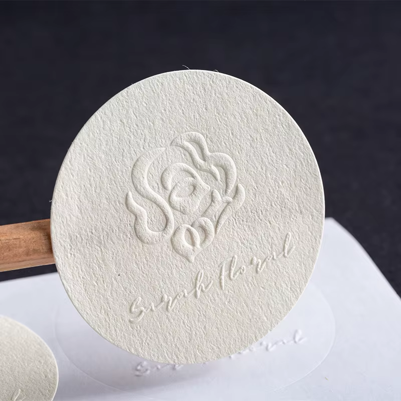 Autocollants personnalisés d'anniversaire de mariage Logo en relief papier spécial