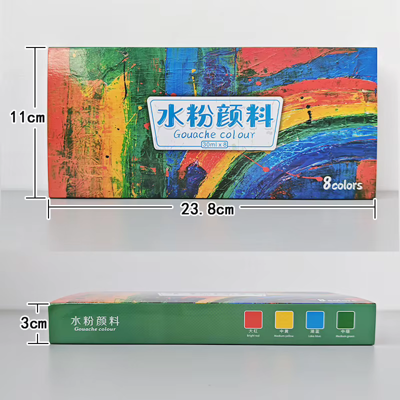 Ensemble de peinture Gouache 30ml/8 couleurs
