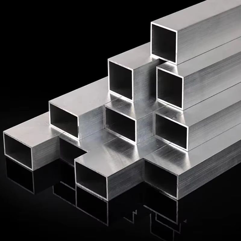 Tube carré en aluminium 6mm 8mm 10mm 15mm 20mm 30mm 40mm 50mm 60mm 80mm 100mm