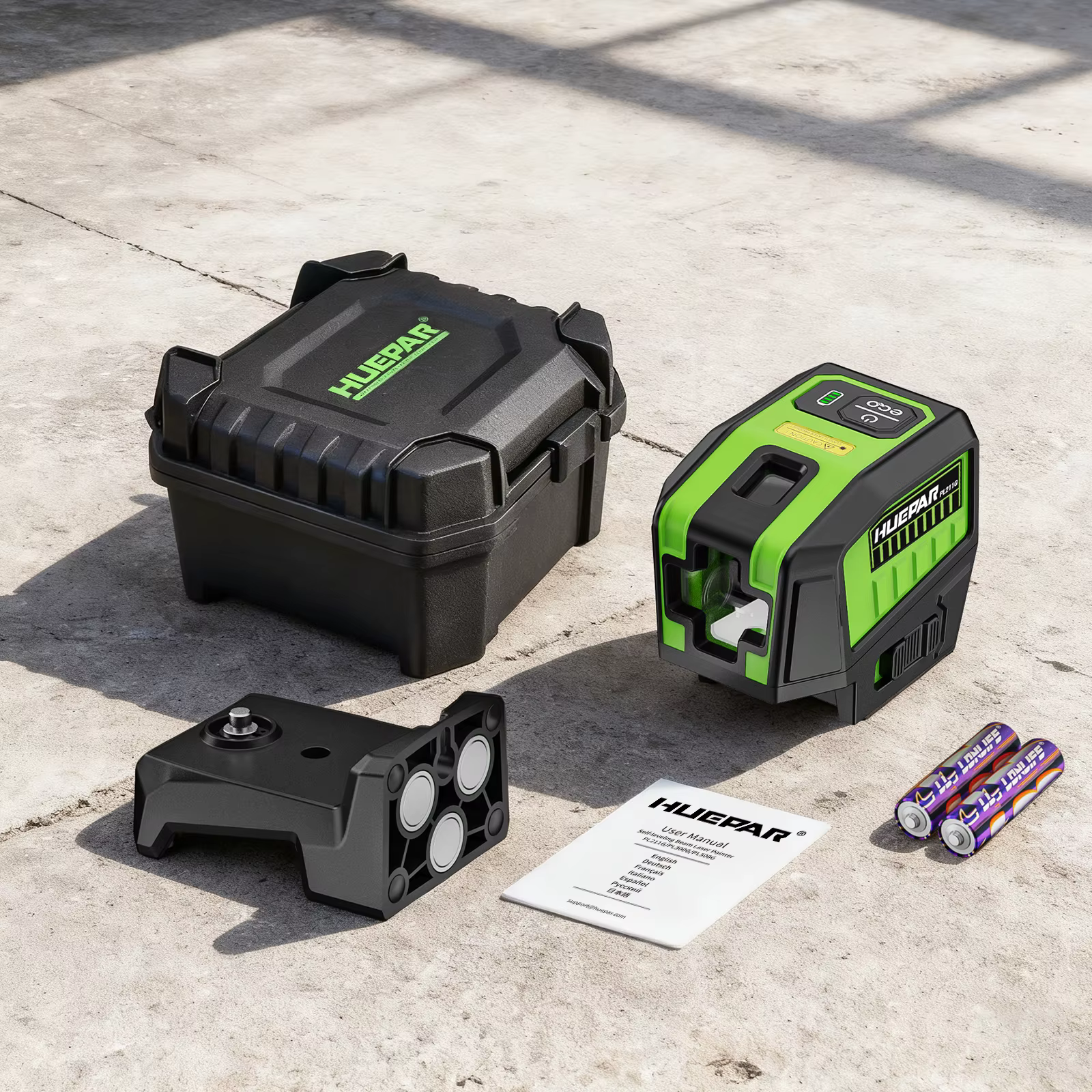 Niveau laser auto-nivelant Huepar PL211G à faisceau vert