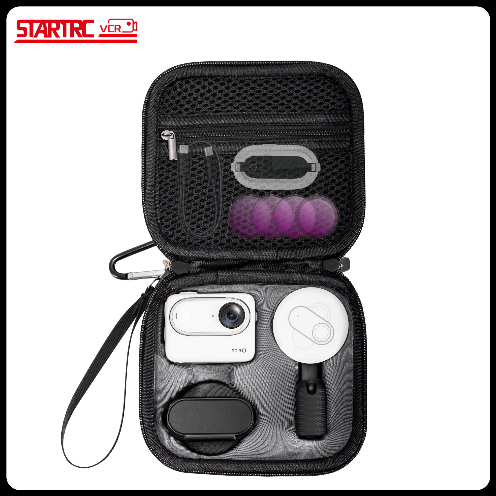 Étui de transport pour Insta360 GO 3S, sac de rangement pour caméra d'action, étui de protection compatible avec les accessoires de caméra d'action Insta360 GO 3S/3