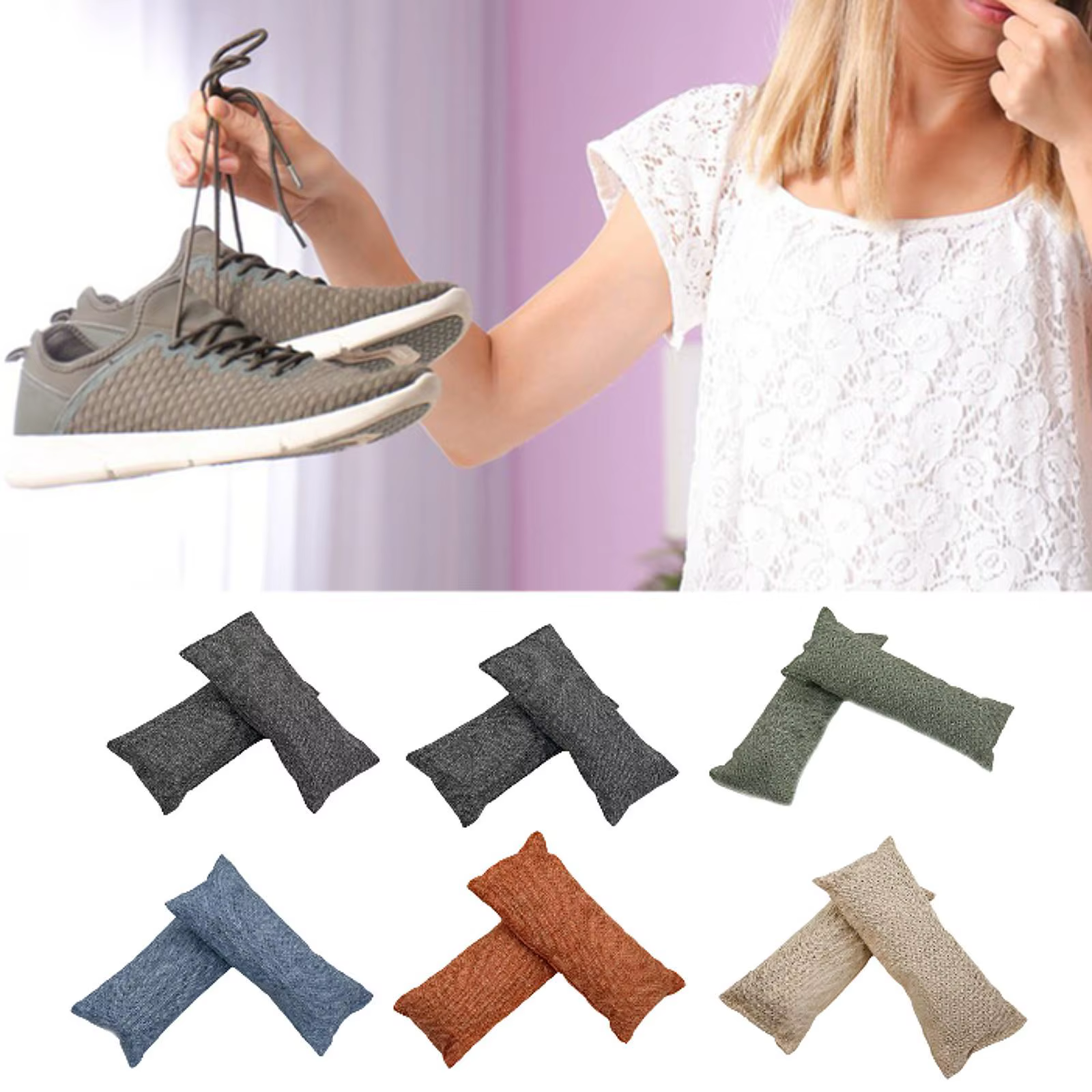 2 sacs désodorisants pour chaussures