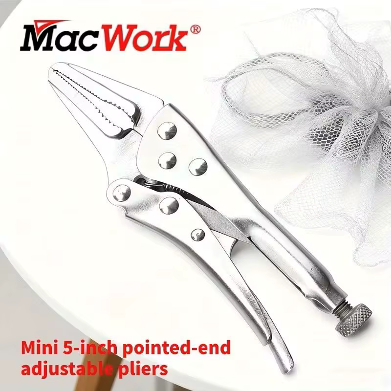 Pince à bec effilé mini robuste de 5 pouces - Hauteur réglable