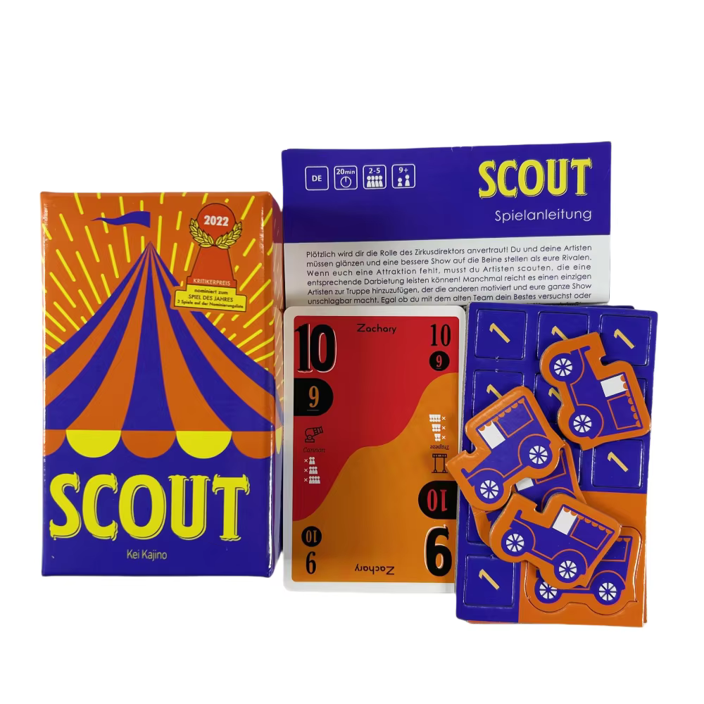 1 boîte de jeu de cartes Scout