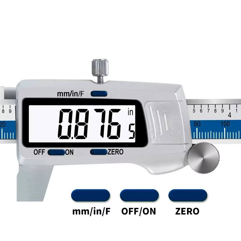 Acier inoxydable 0.01mm mesure de haute précision 150mm pied à coulisse numérique mm/pouces/Fraction zéro réglage