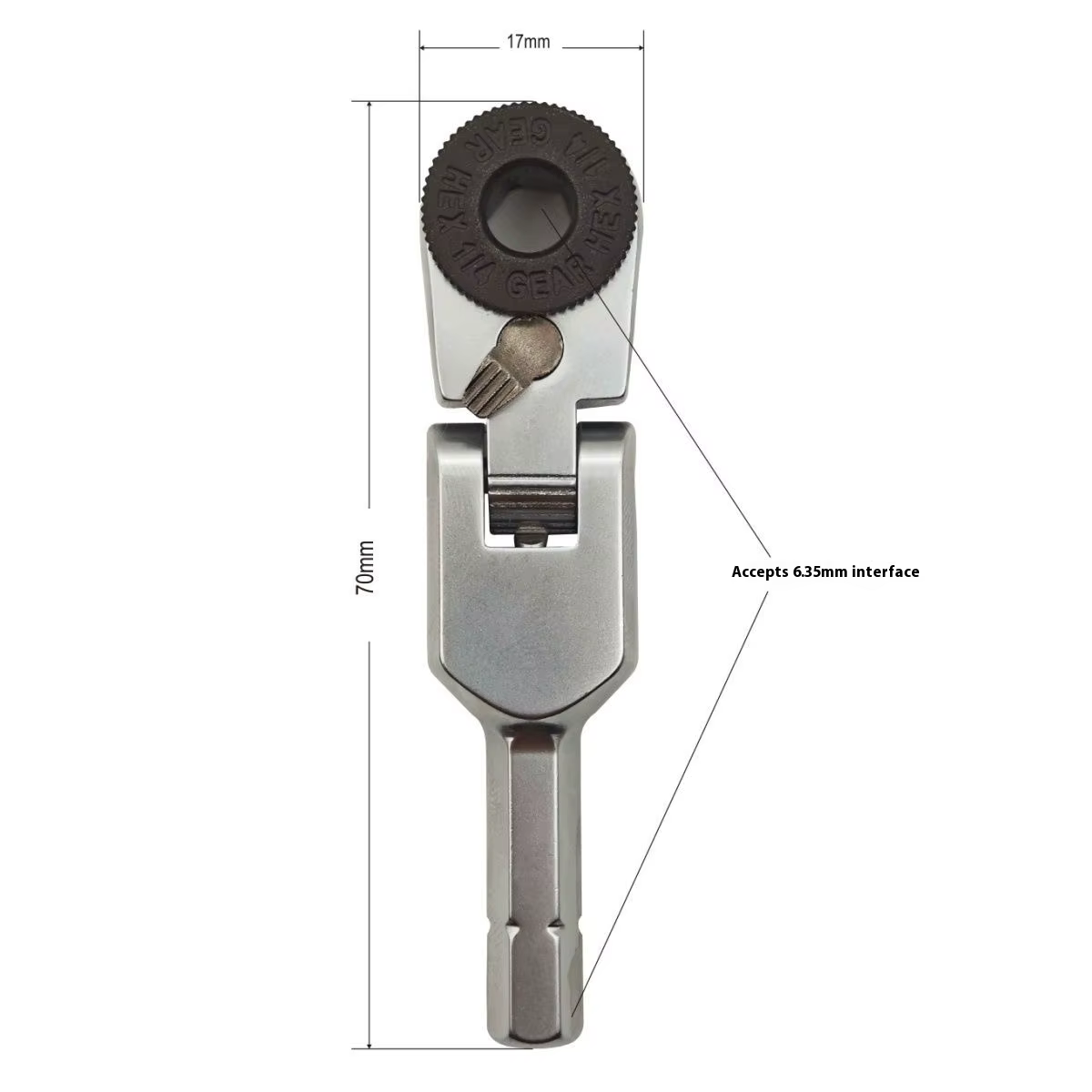 Clé dynamométrique à douille, outils manuels, tournevis de 6.35mm, clé à cliquet hexagonale en acier inoxydable, outils manuels mécaniques robustes