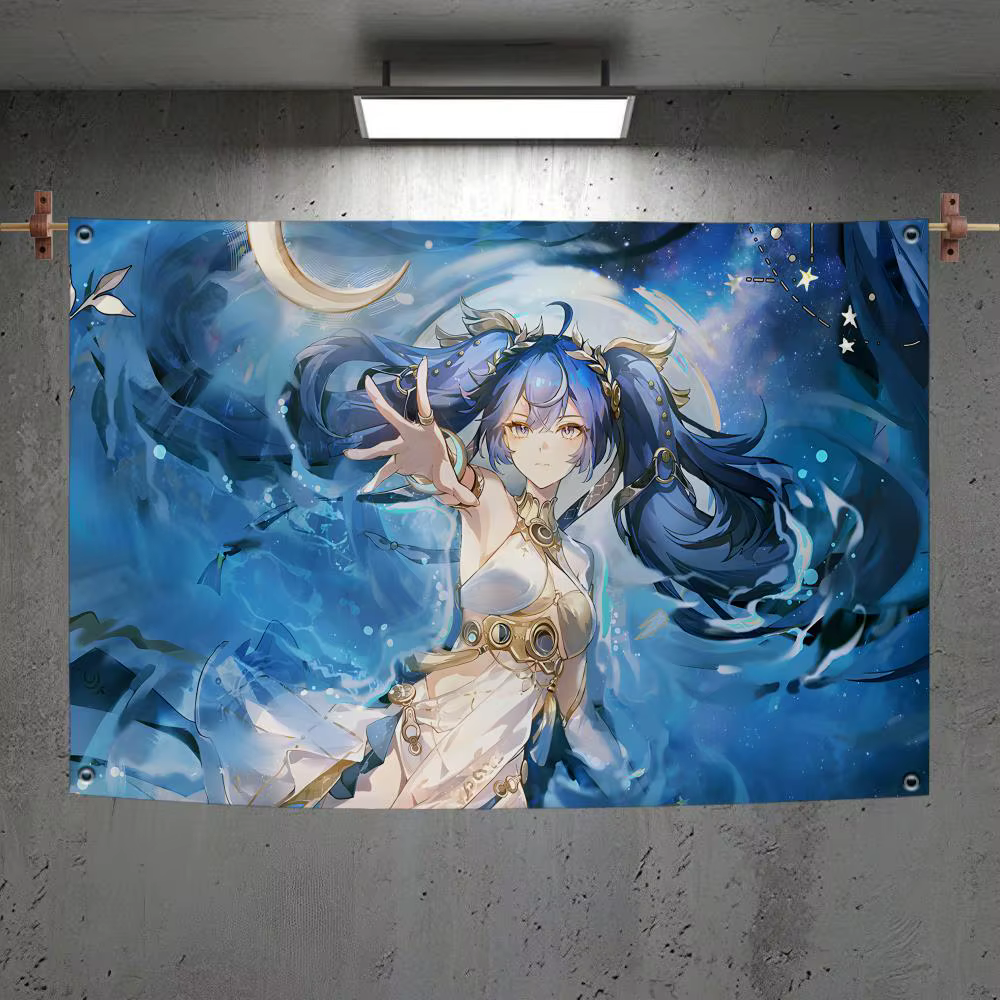 Wuthering Waves Iuno Flags – bannière artistique murale personnalisée