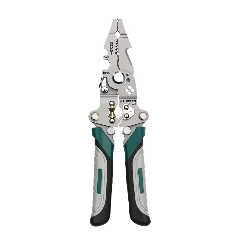 TUOSEN électriciens multifonctionnels pince pliable dénudeur de fil coupe ménage électrique main EDC Multi outils décantation