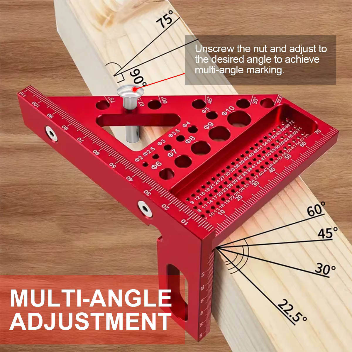 Règle de mesure multi-angle 3D